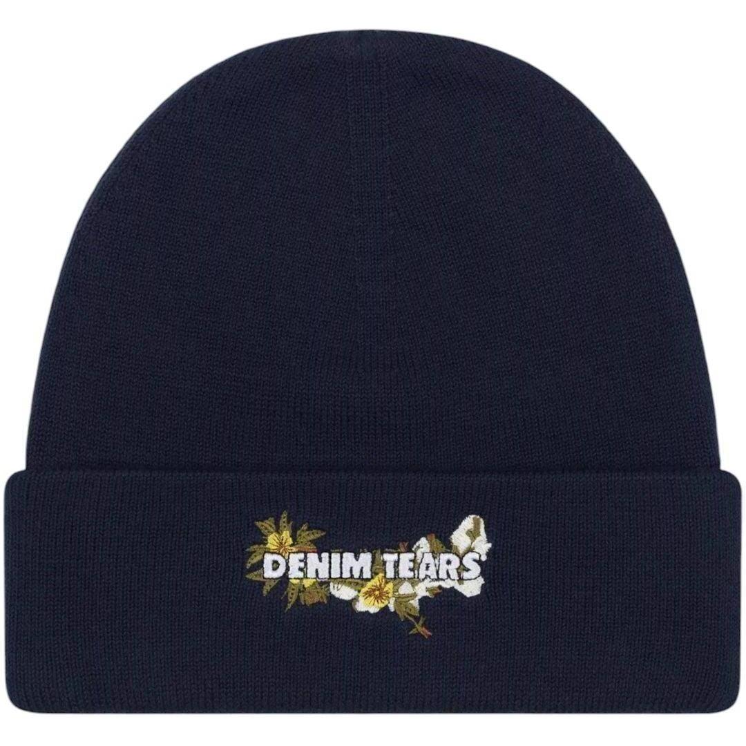 Denim Tears Floral Beanie Navy