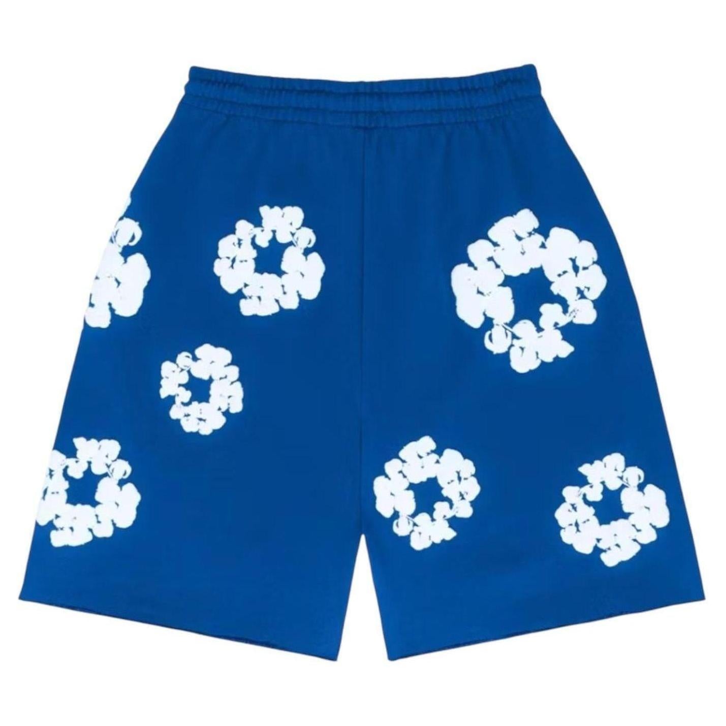 Denim Tears The Cotton Wreath Shorts Royal Blue