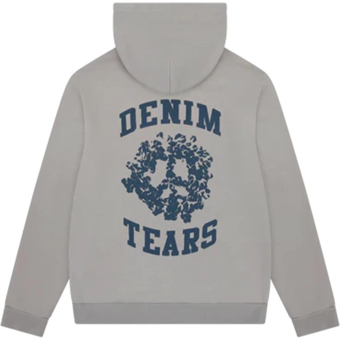 Denim Tears University Zip Up Hoodie Grey Blue