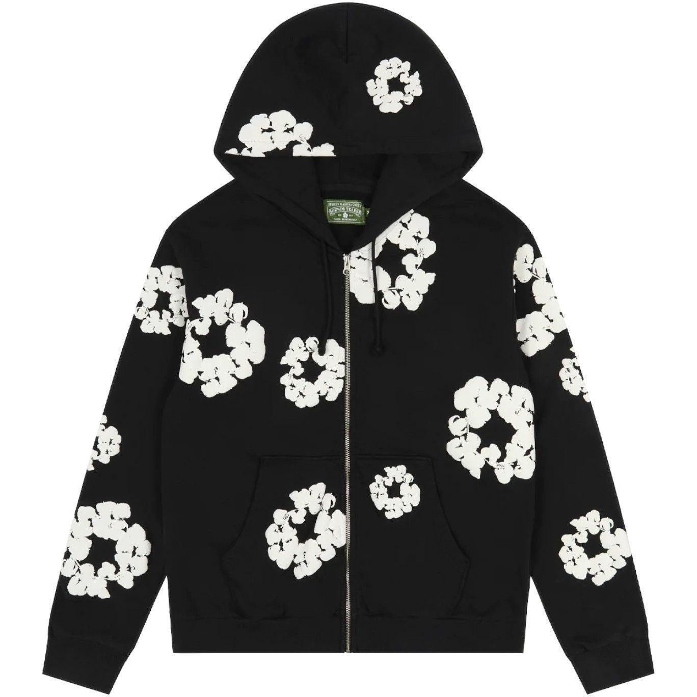 Denim Tears Zip Up Hoodie Black