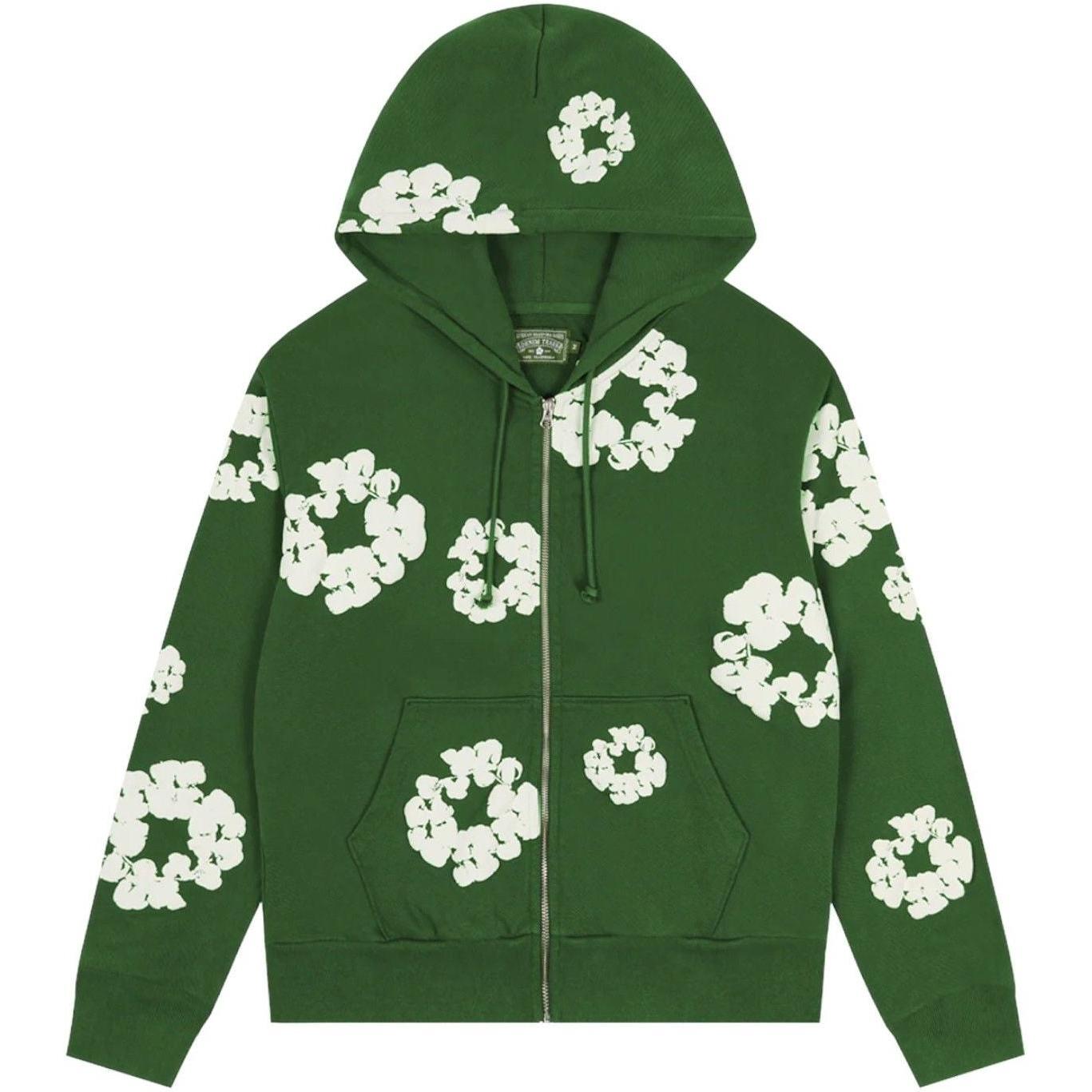 Denim Tears Zip Up Hoodie Green