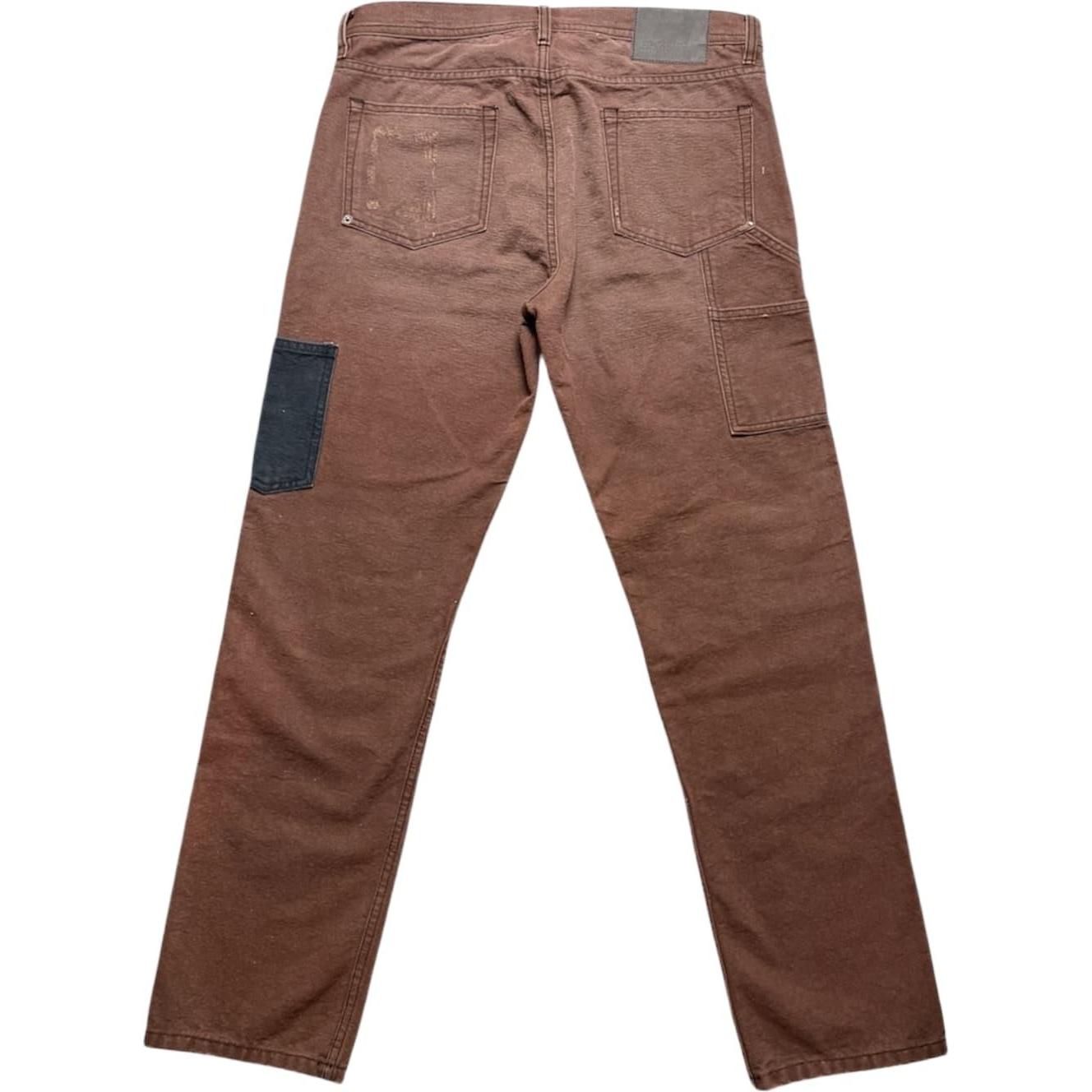 Enfant Riches Deprimes Slim Fit Distressed Panelled Jeans Brown
