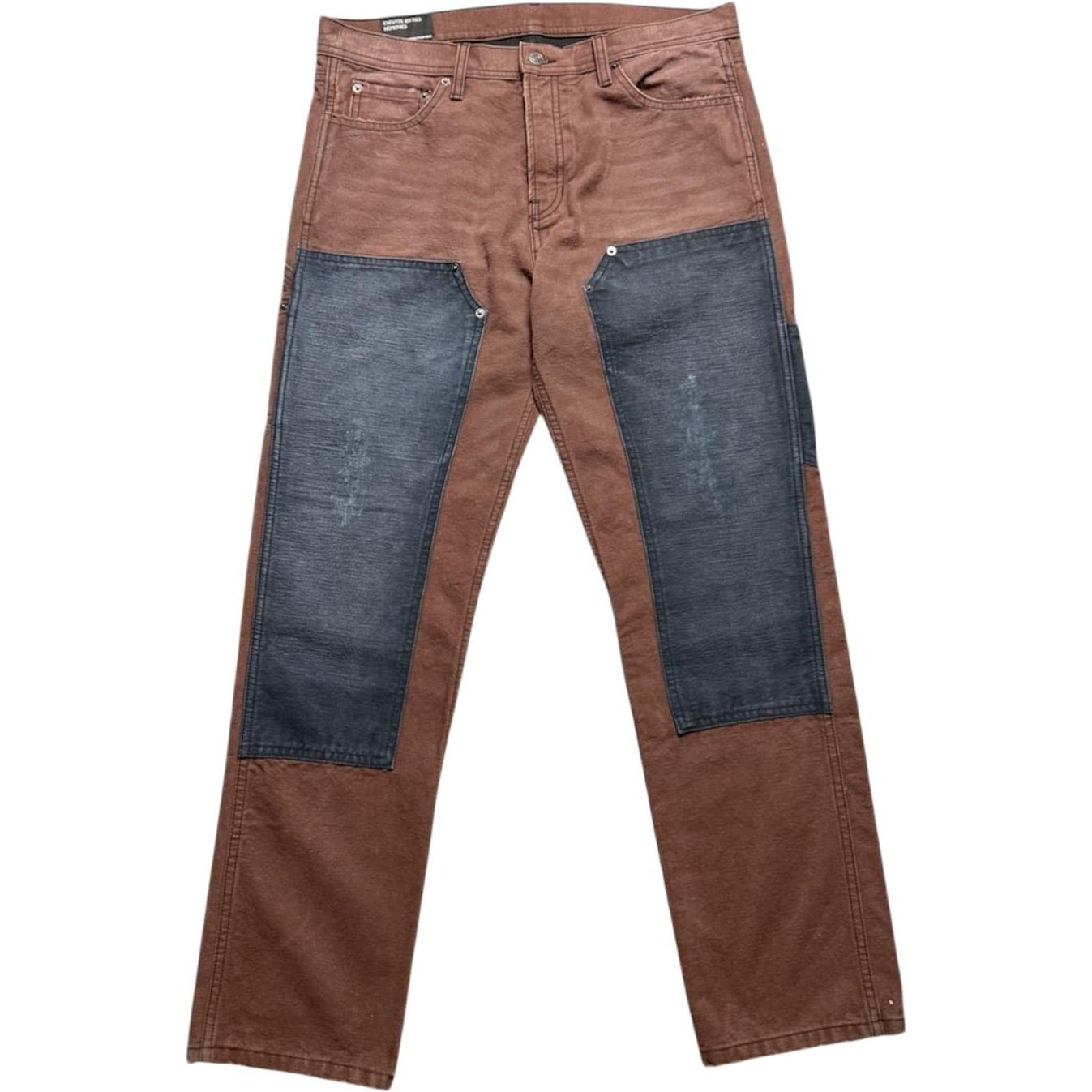 Enfant Riches Deprimes Slim Fit Distressed Panelled Jeans Brown