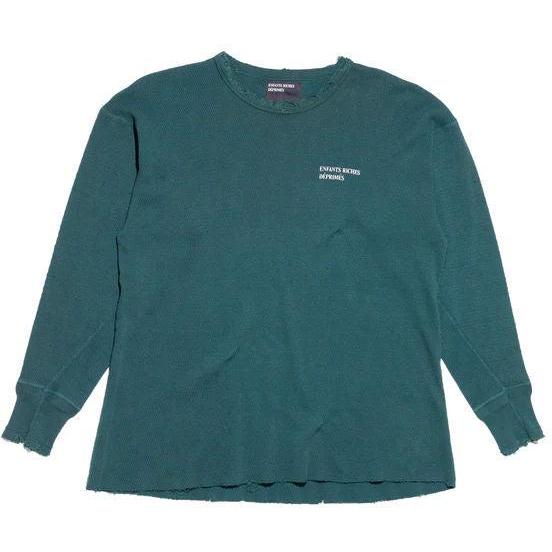 Enfants Riches Déprimés Classic Logo Distressed Thermal Long Sleeve Forest Green