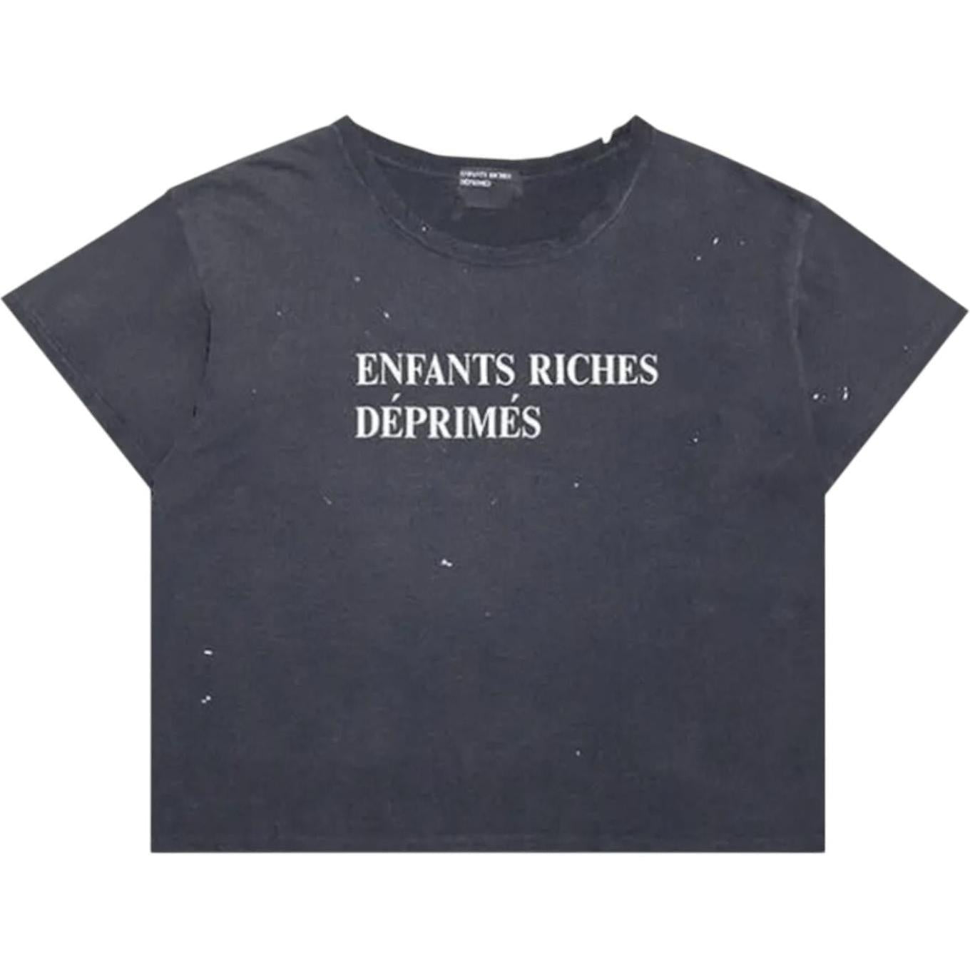 Enfants Riches Déprimés Classic Logo T-Shirt Damaged Black - Like New