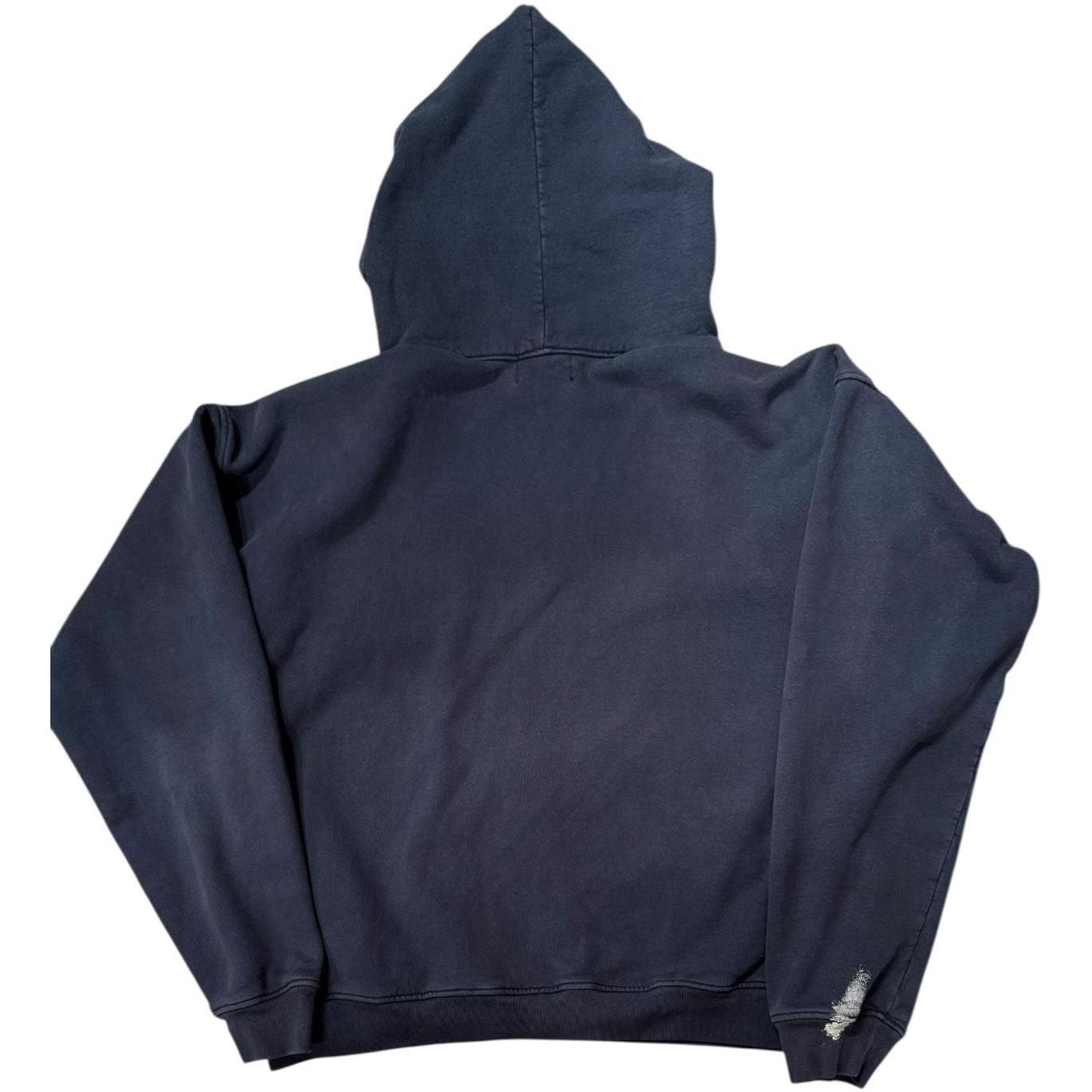 Enfants Riches Déprimés Peinture Cut Out Hoodie Navy - Lightly Worn