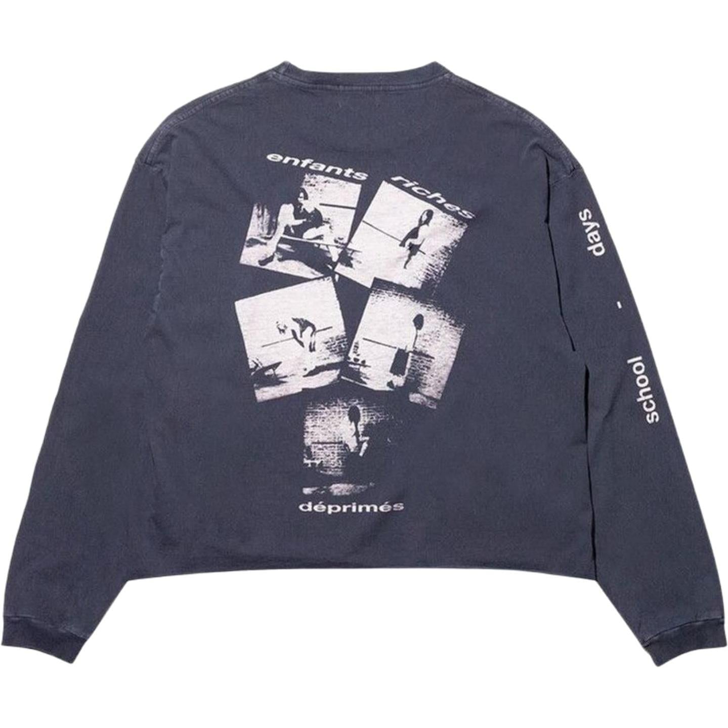 Enfants Riches Déprimés School Days Long-Sleeve T-Shirt Faded Black/White