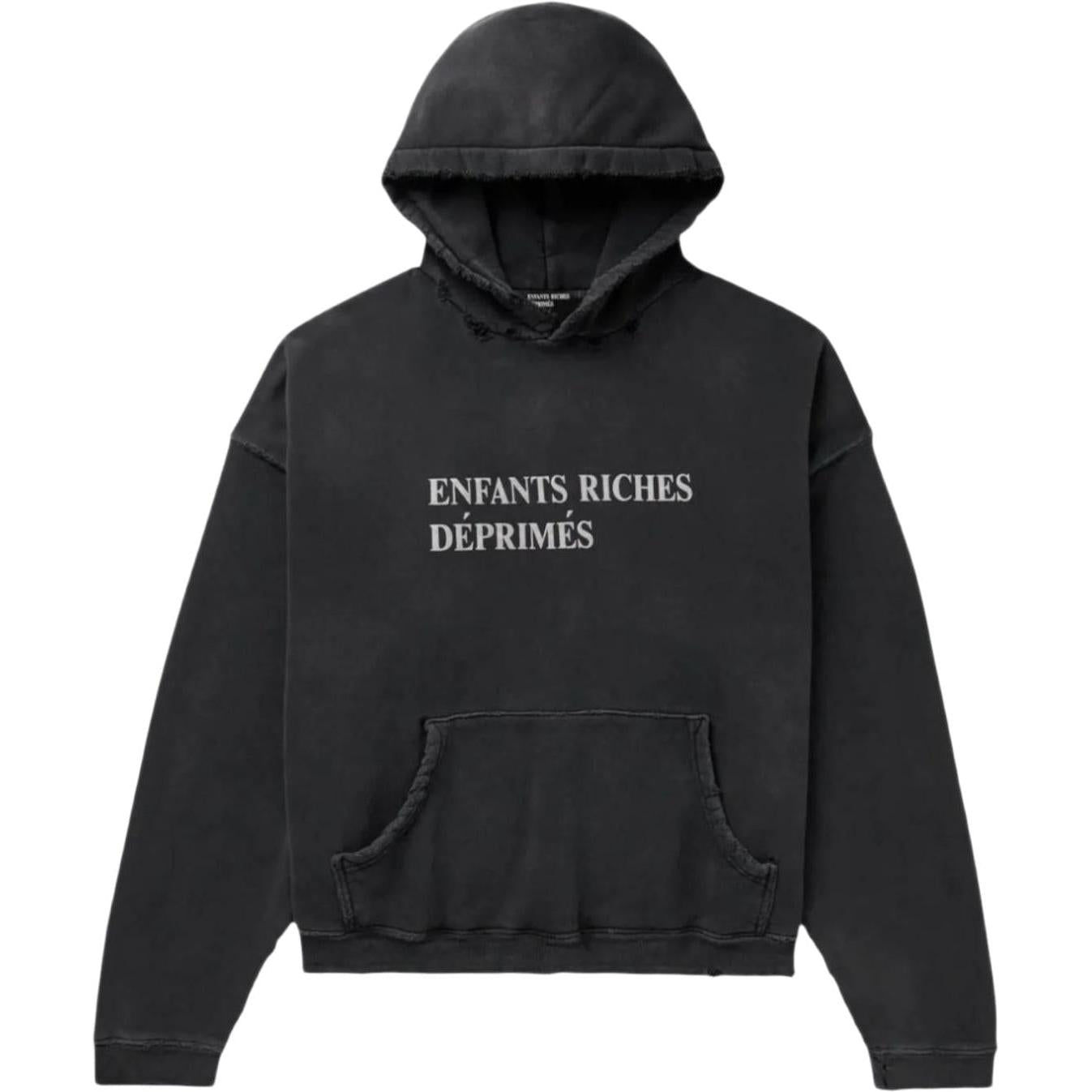 Enfants Riches Déprimés Sun Damaged Classic Logo Hoodie Faded Black/White