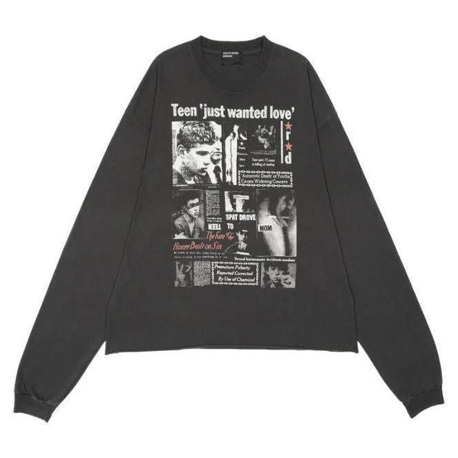 Enfants Riches Déprimés Teen Wanted Love Longsleeve T-Shirt Grey