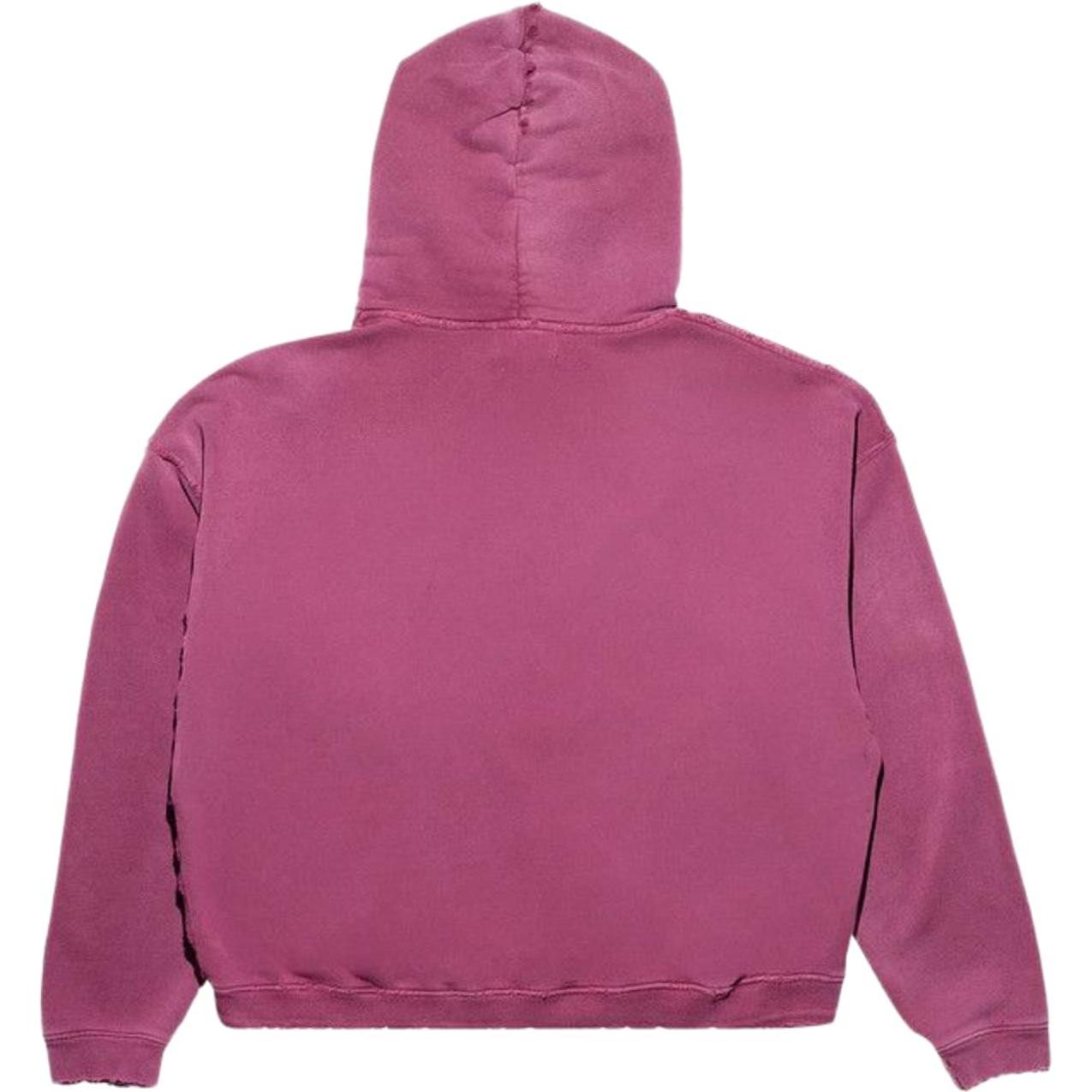 Enfants Riches Déprimés Thrashed Logo Hoodie 'Worn Burgundy/Black'