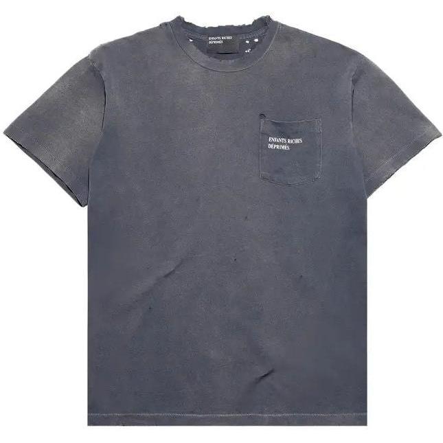 Enfants Riches Déprimés Trashed Pocket Logo T-Shirt Worn Black