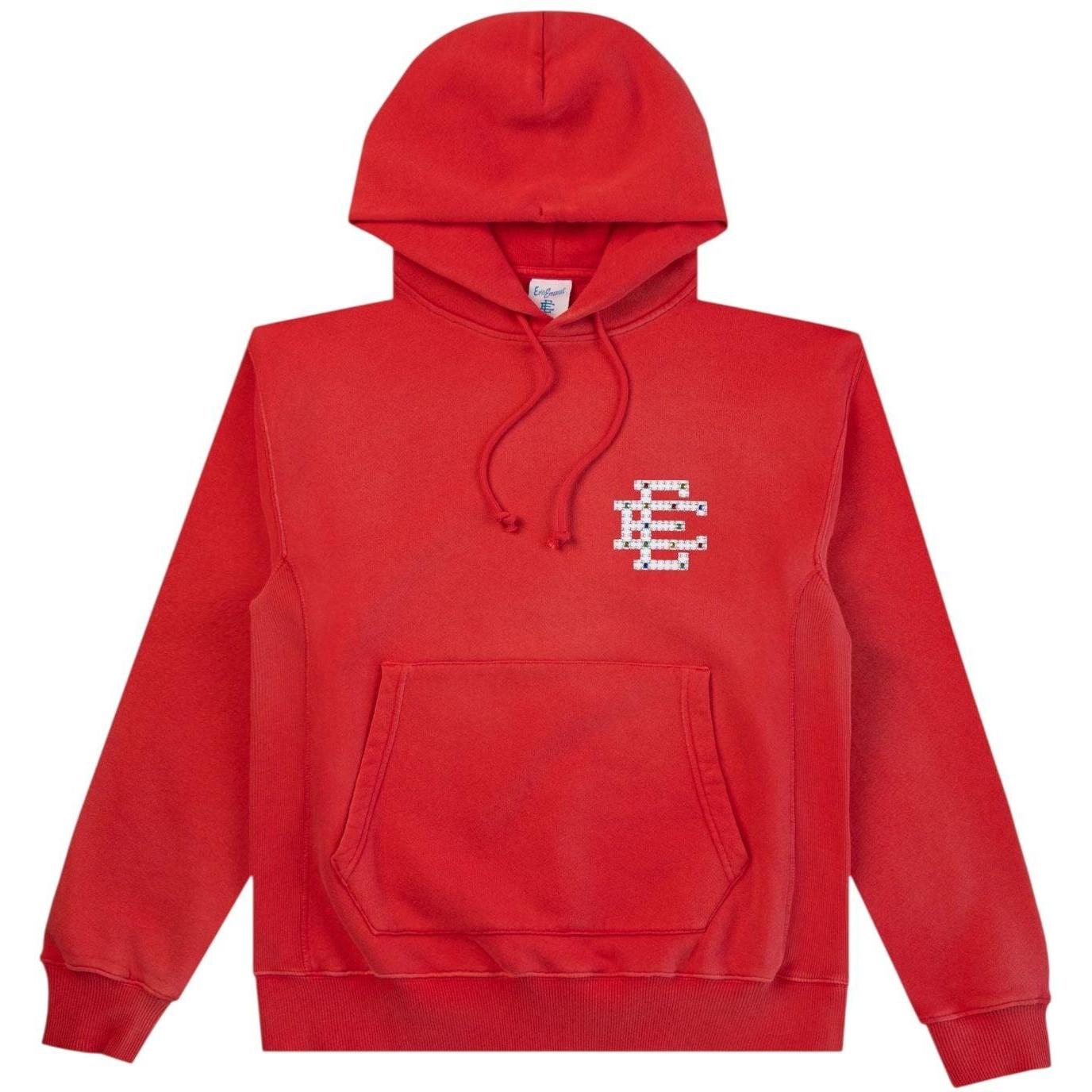 Eric Emanuel EE Rhinestone Basic Hoodie Red