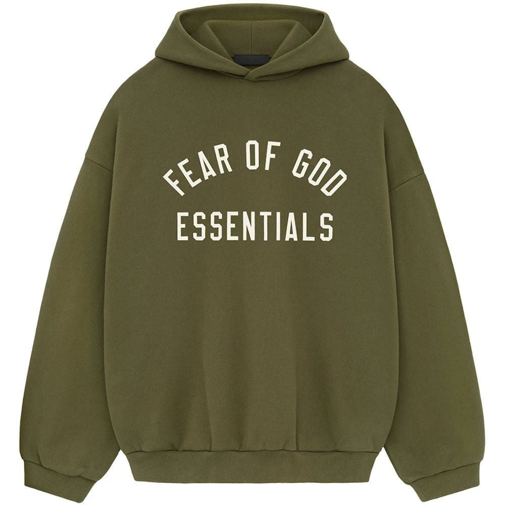 Fear of God Essentials Fleece Hoodie Military