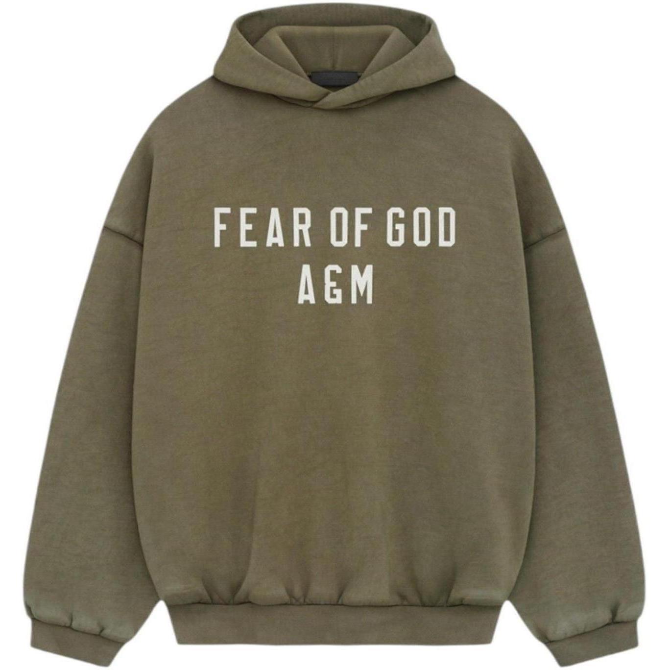 Fear of God Essentials Heavy Fleece A&M Hoodie Military