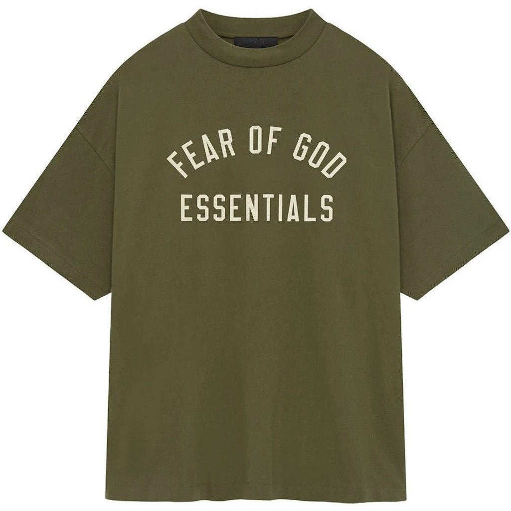 Fear of God Essentials Jersey Crewneck Tee Military