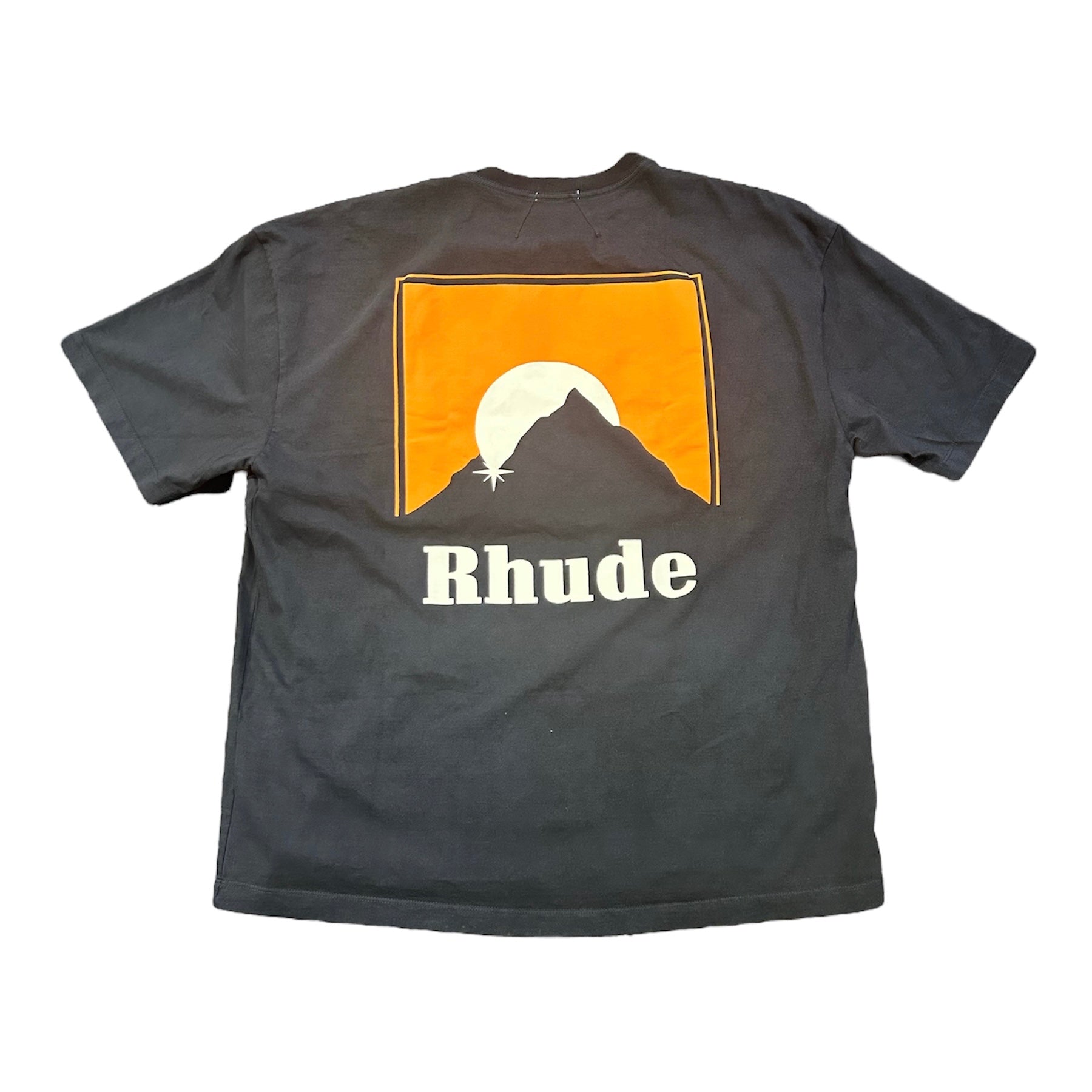 Rhude Moonlight T-Shirt Navy Blue Orange