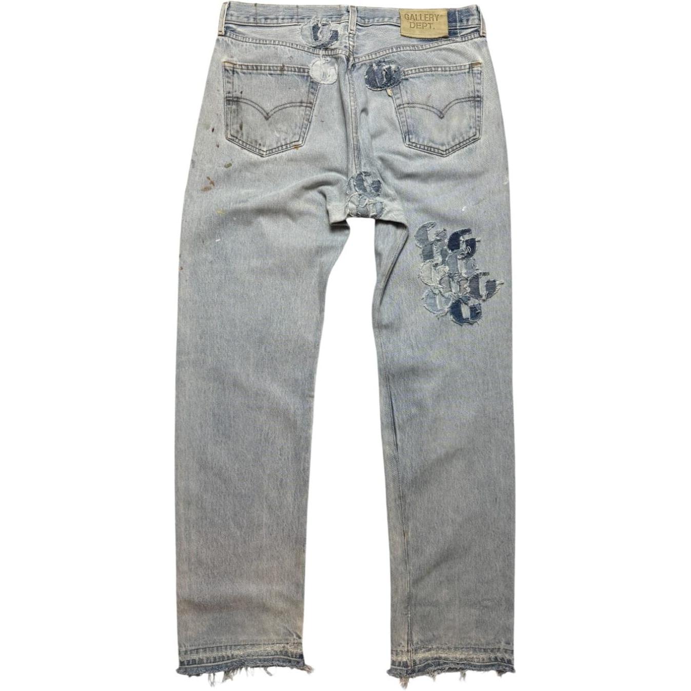 Gallery Dept. Super G Patch Paint Splatter Denim Jeans