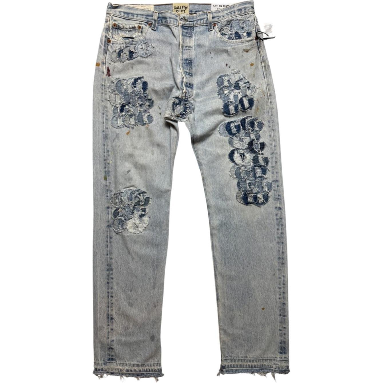 Gallery Dept. Super G Patch Paint Splatter Denim Jeans