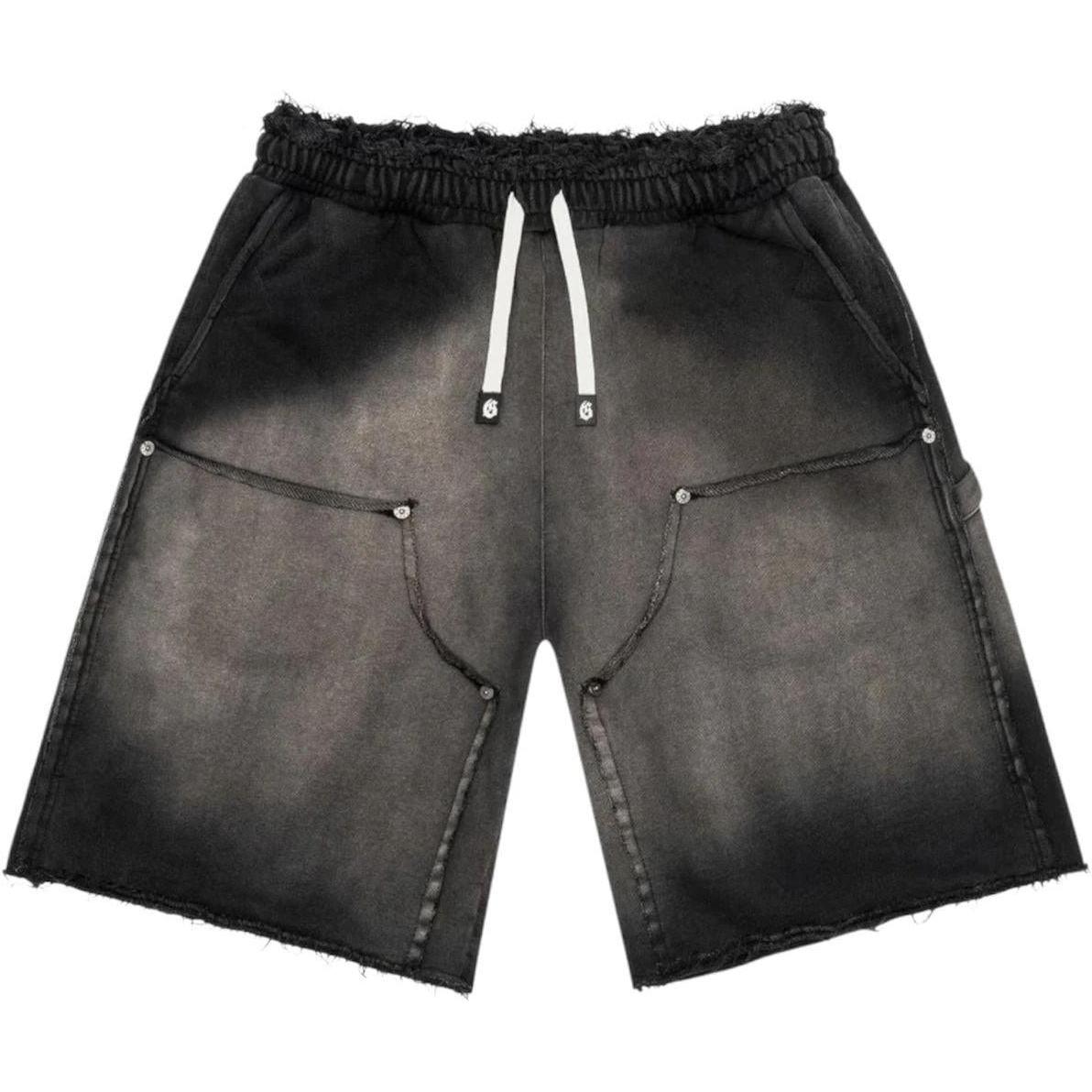 Godspeed Carpenter Distressed Shorts Black Sun Fade
