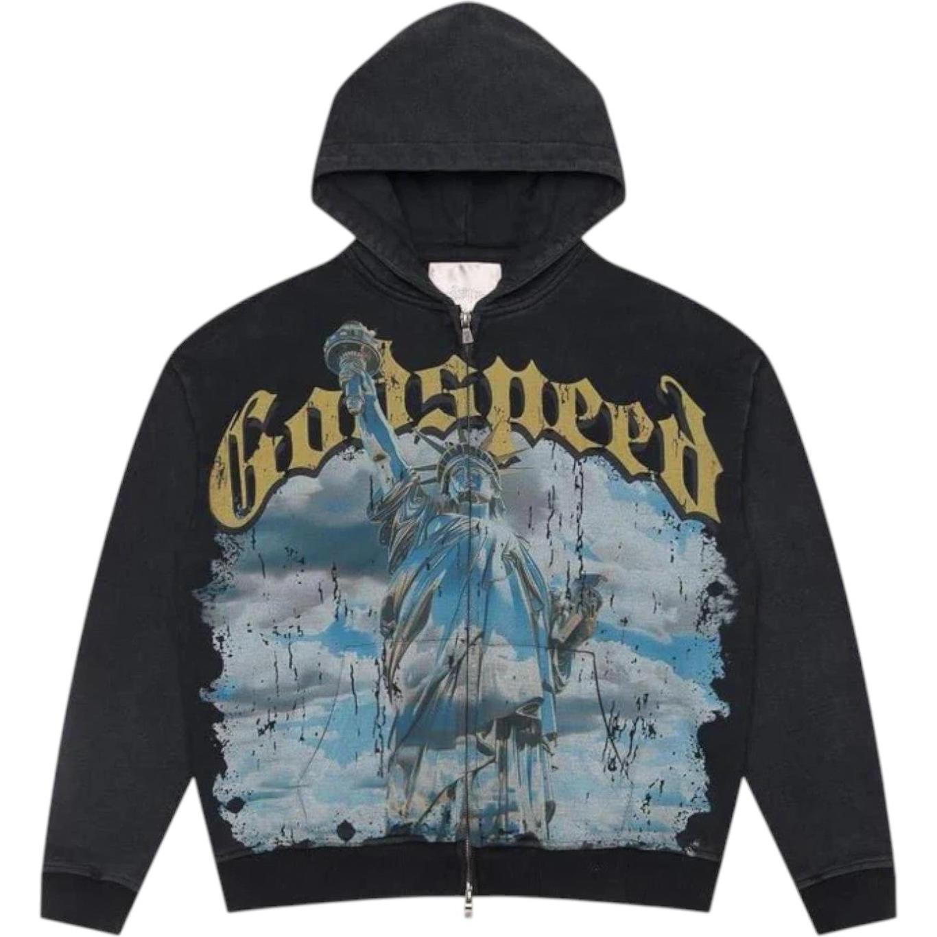 Godspeed Chrome Liberty Zip Up Hoodie Black