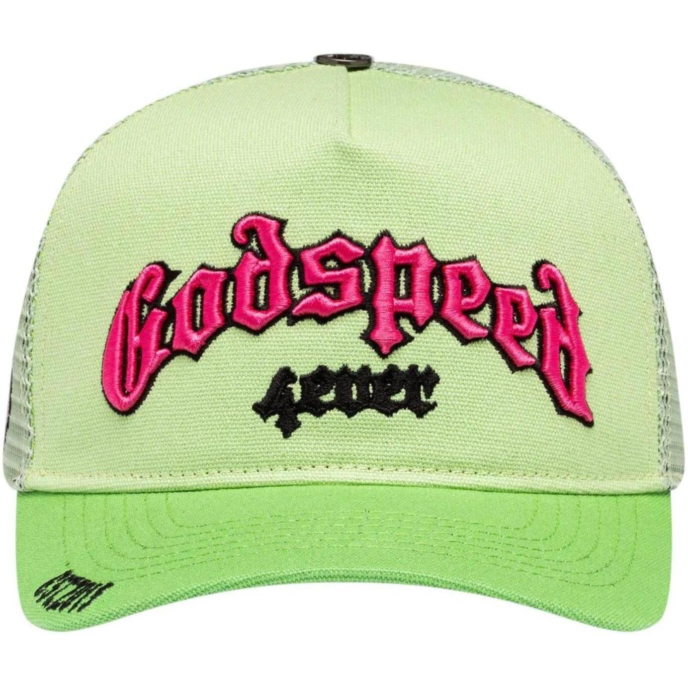 Godspeed GS Forever Trucker Hat Lime Green Pink