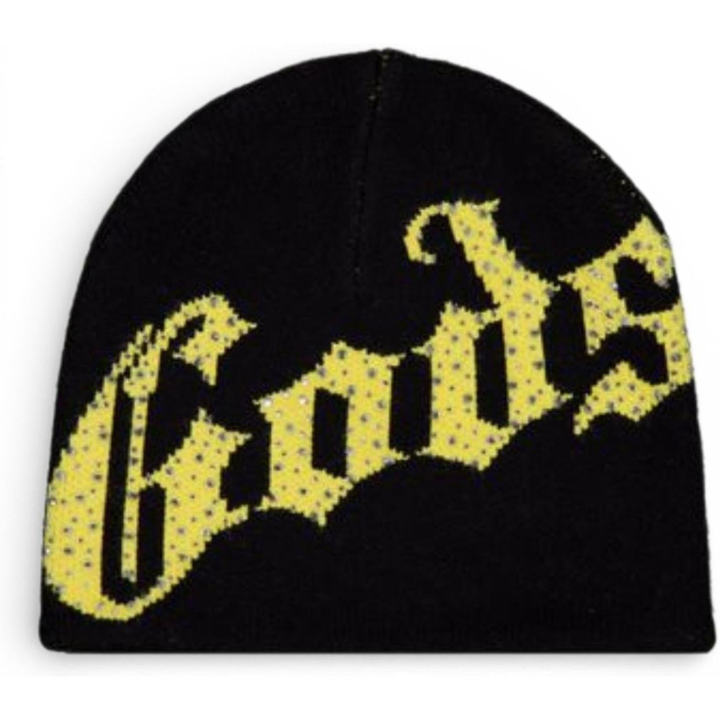 Godspeed OG Logo Studded Beanie Black Yellow