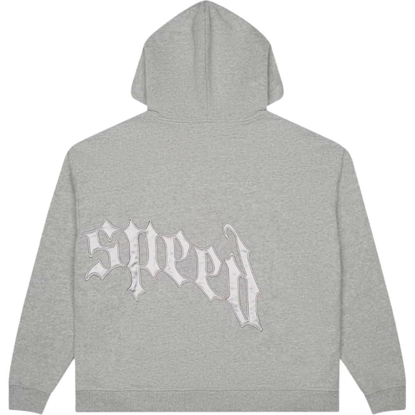 Godspeed OG Logo V2 Zip Up Hoodie Grey/Silver Satin