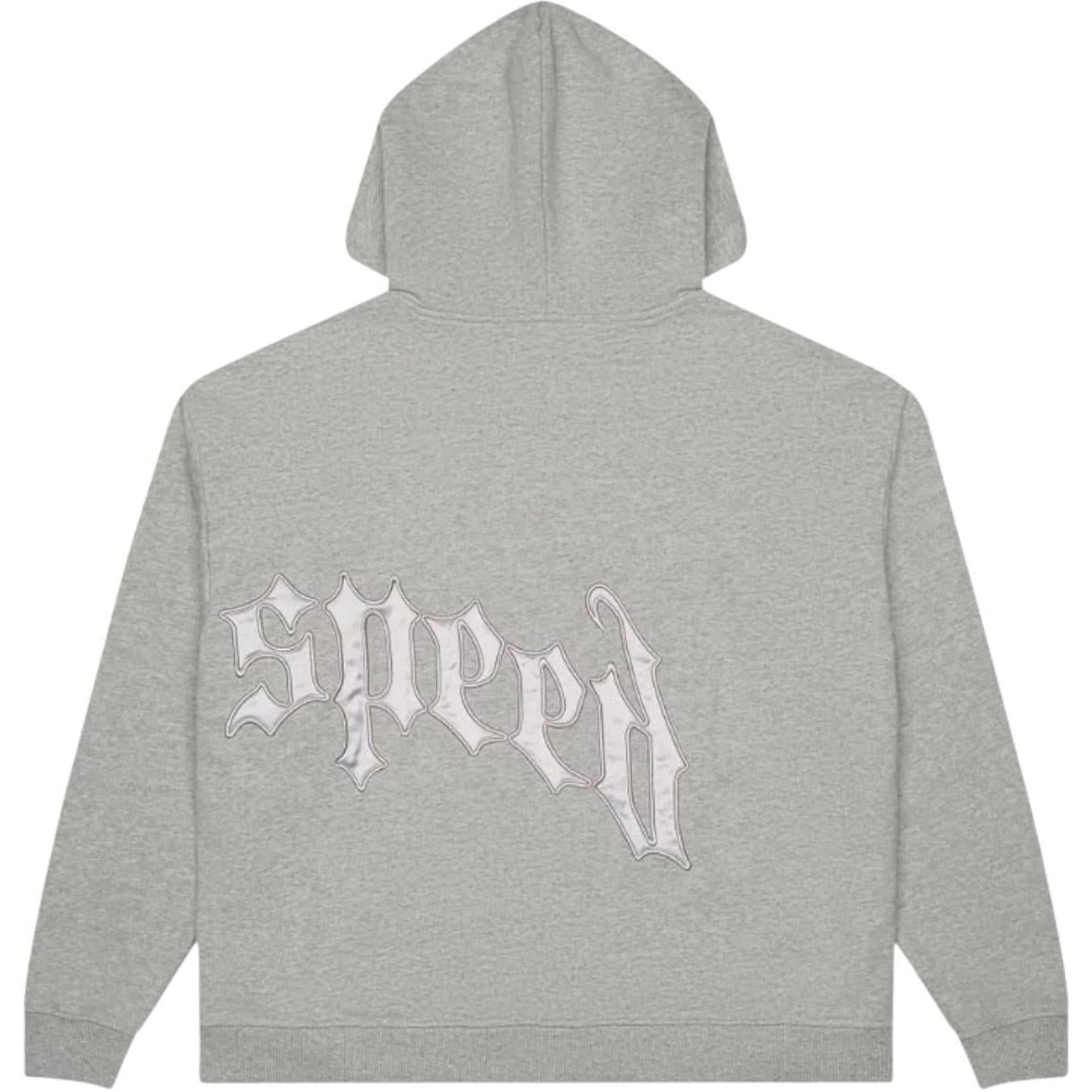 Godspeed OG Logo V2 Zip Up Hoodie Grey/Silver Satin