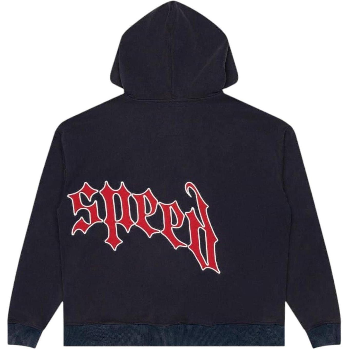 Godspeed OG Logo V2 Zip Up Hoodie Navy Red