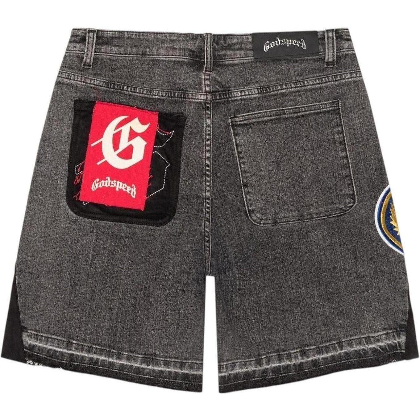 Godspeed Patchwork Denim Shorts V2 Grey