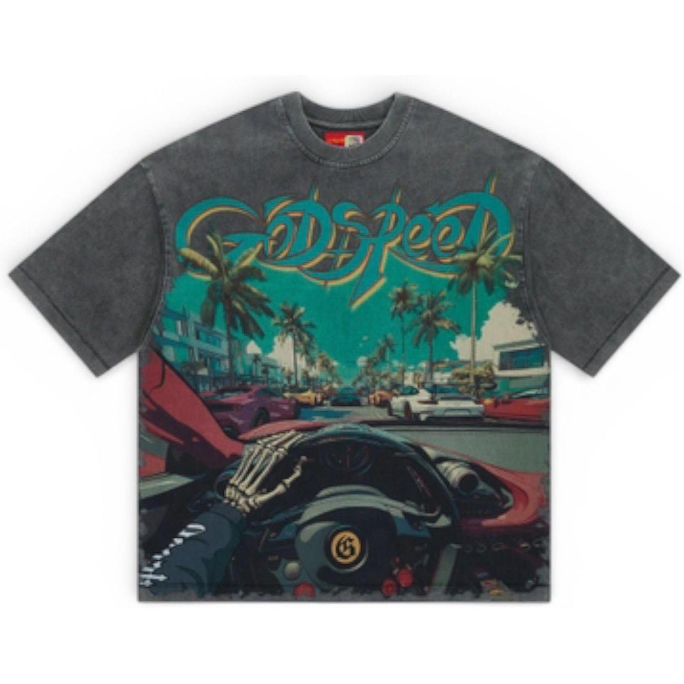 Godspeed Power Steering T-Shirt Grey Wash