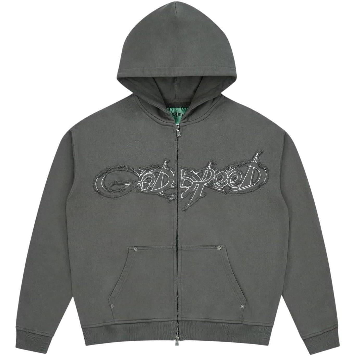 Godspeed Raw Import Zip Up Hoodie Grey
