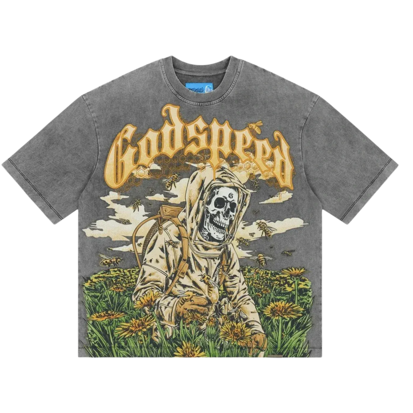 Godspeed Save the Bees II T-shirt Grey Wash