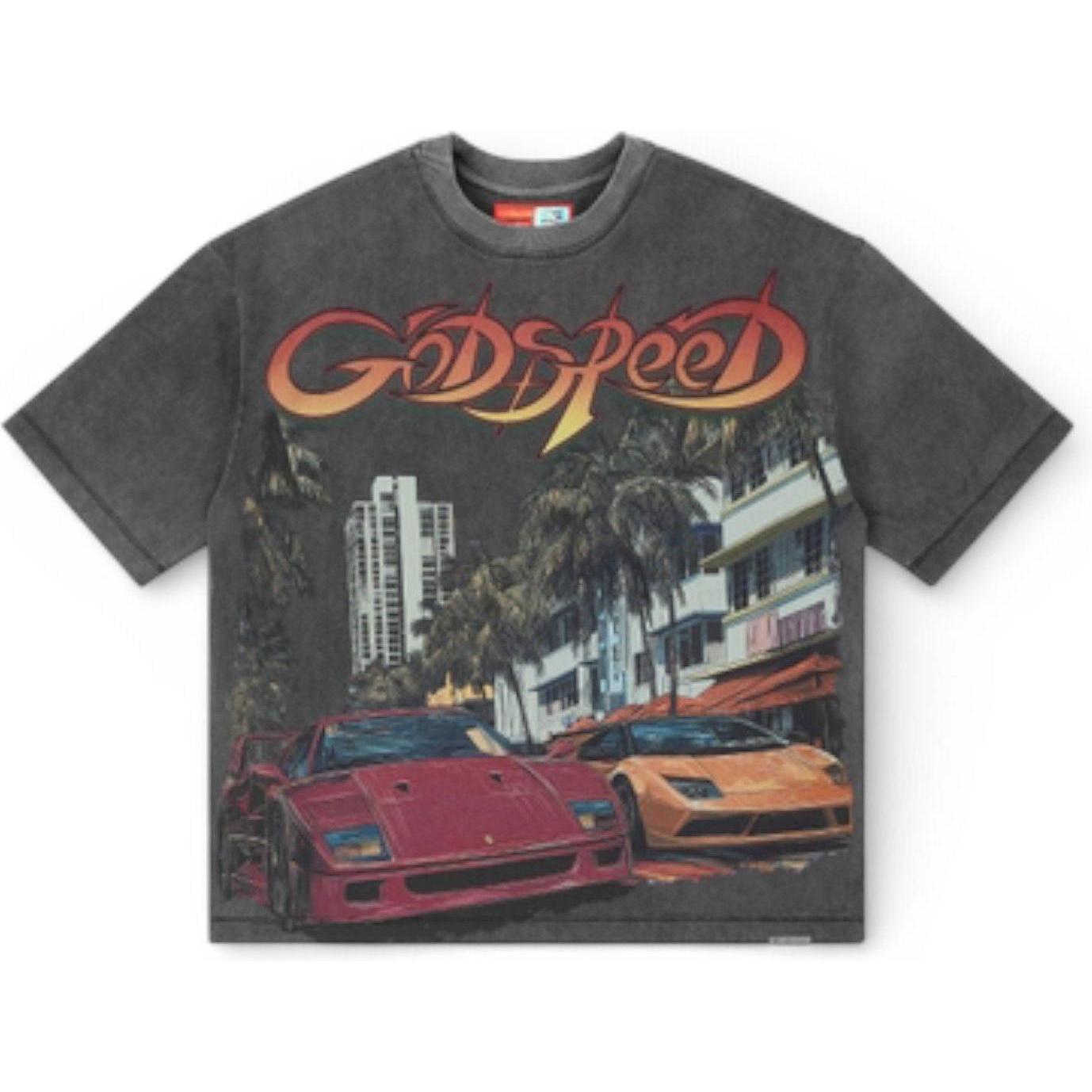 Godspeed South Beach Drive Miami Superrun T-Shirt Grey Wash