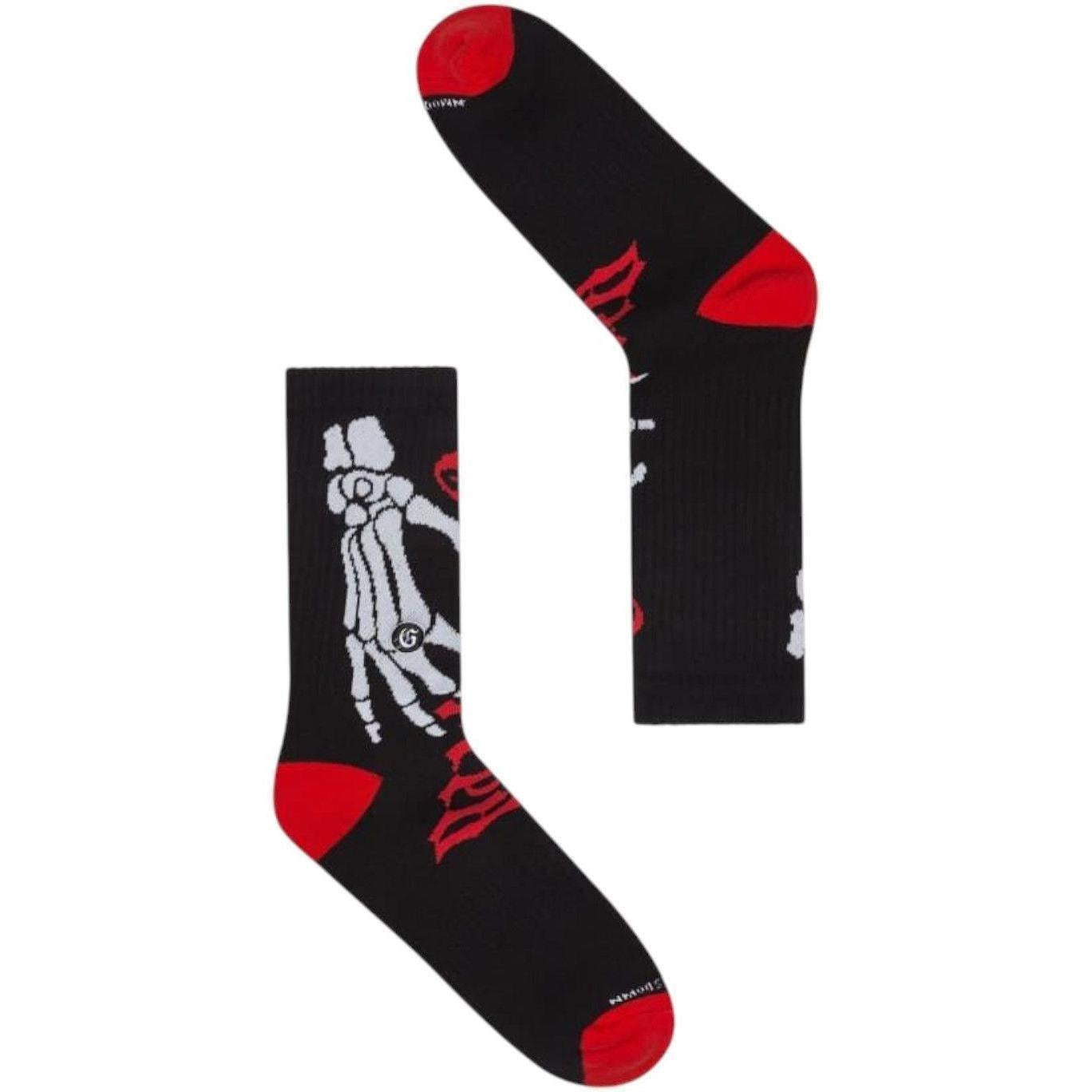 Godspeed Ten Toes Down Sock Black Red