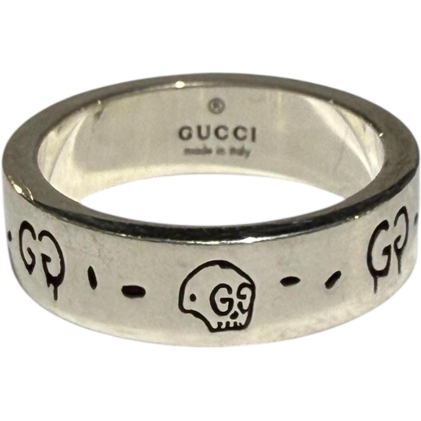 Gucci Ghost Ring Small Silver - Size 9 - Like New