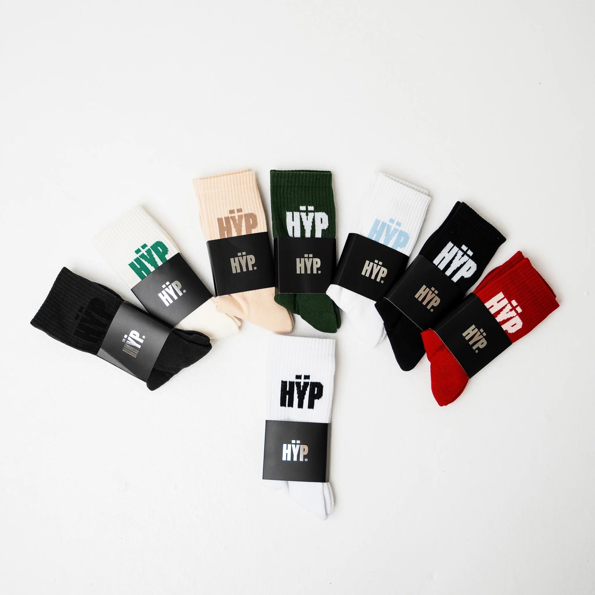 HŸP Crew Socks Black Tonal