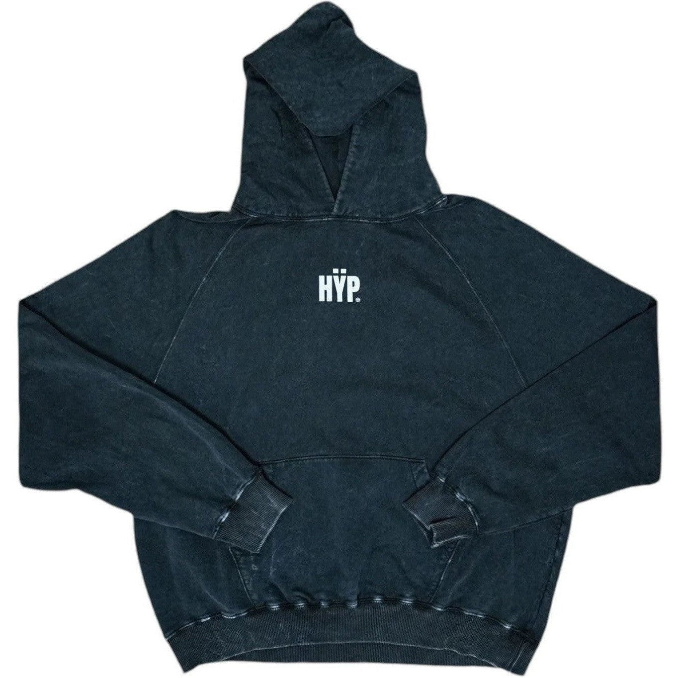 HŸP Hoodie Original Collection Washed Black White