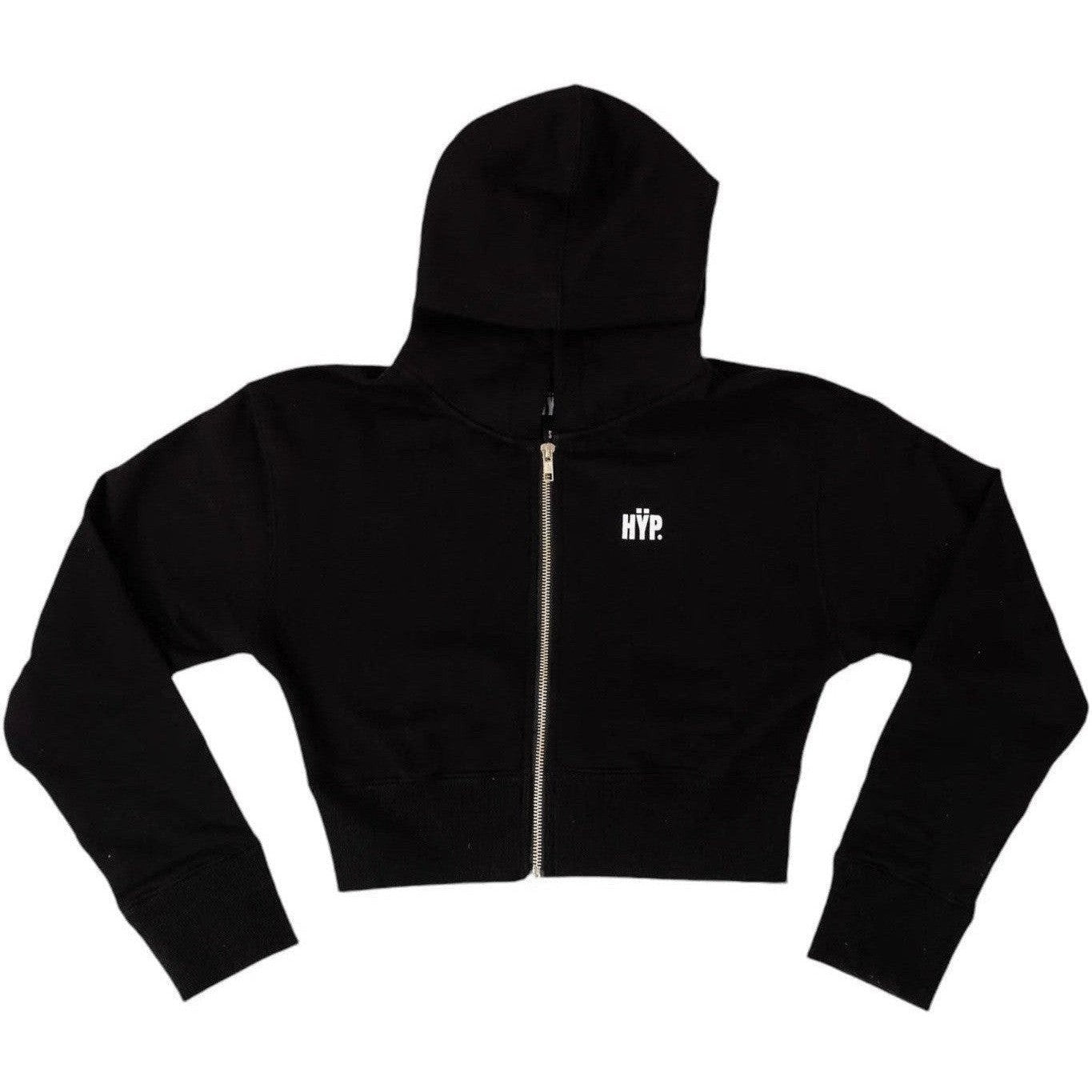 HŸP Womens Cropped Hoodie Black