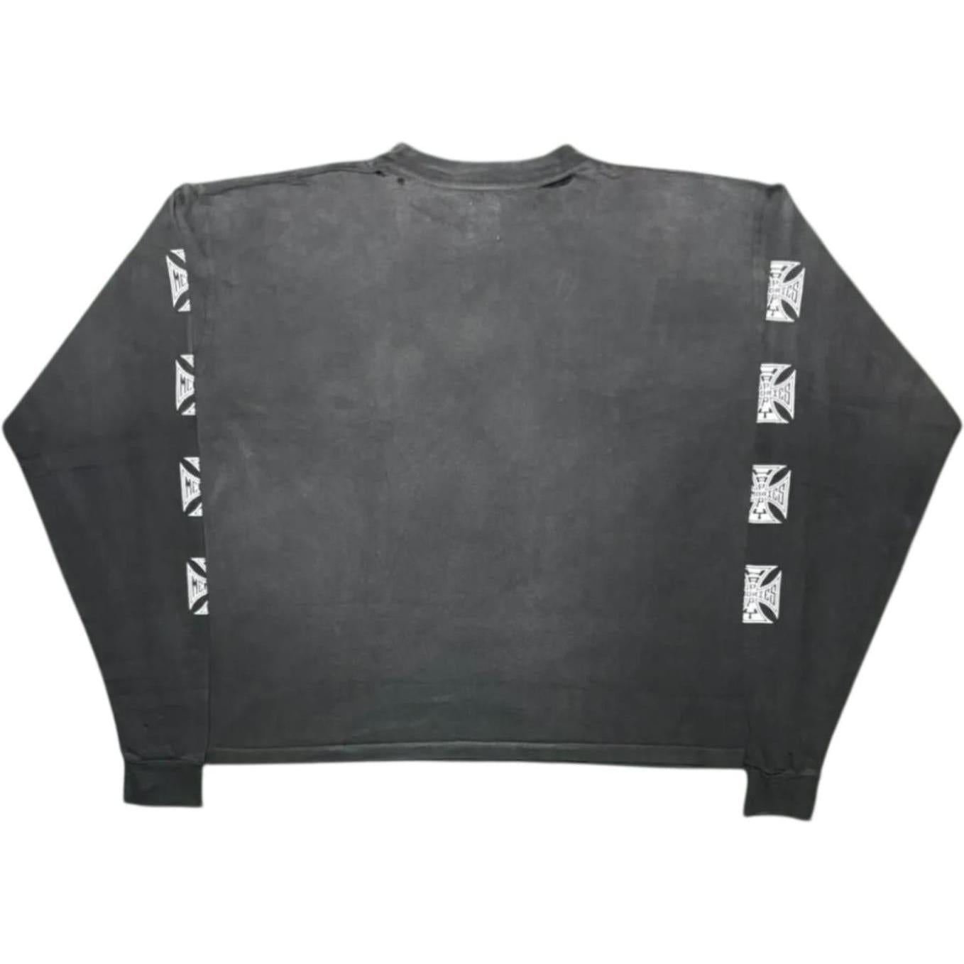 Happy Memories Don't Die HMDD Biker Longsleeve T-Shirt Washed Black