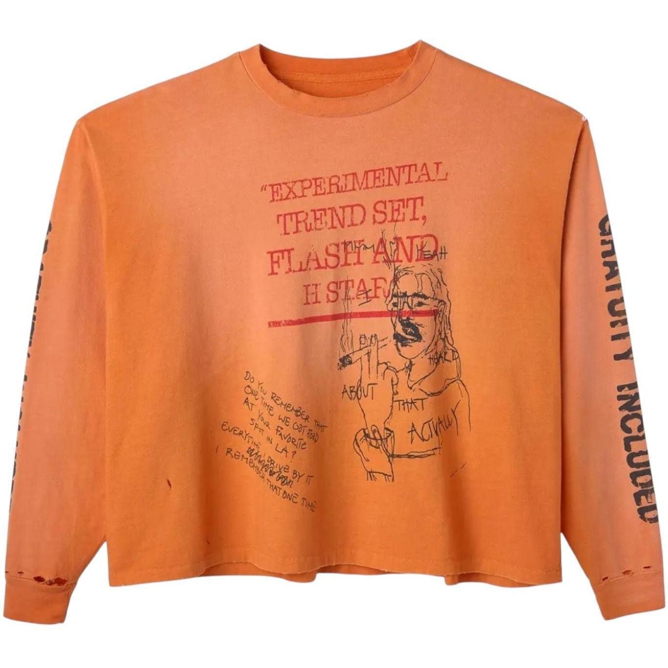 Happy Memories Don't Die HMDD Gratuity Added Longsleeve T-Shirt Orange