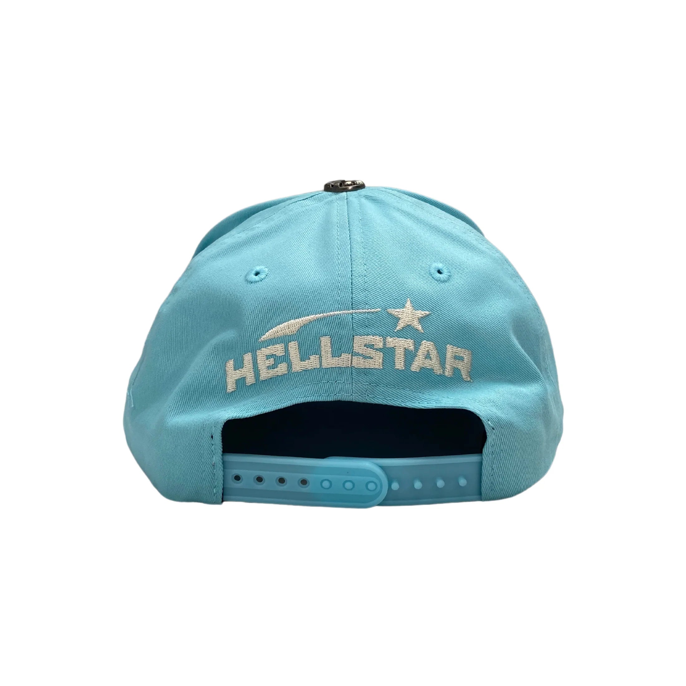 Hellstar Logo 6-Panel Snapback Hat Baby Blue