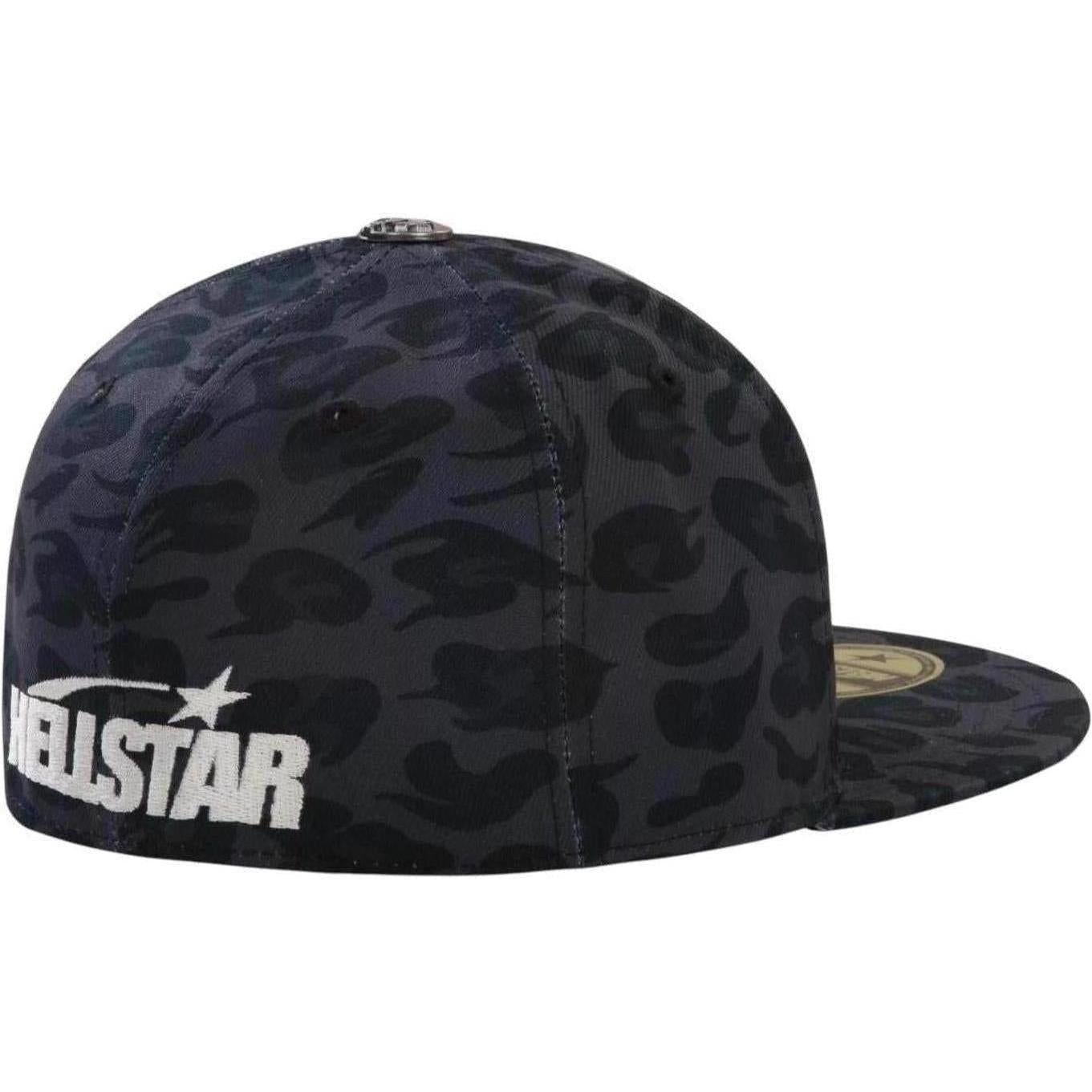 Hellstar Cheetah Print Fitted Hat Black