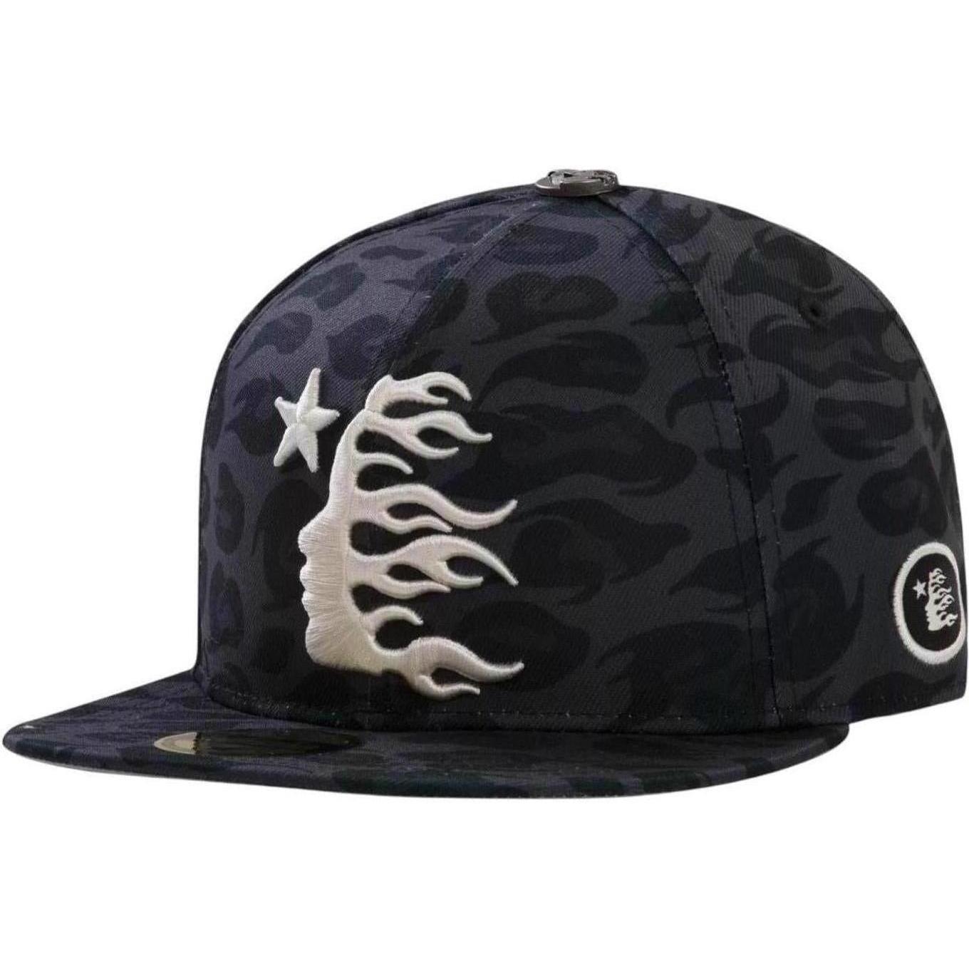 Hellstar Cheetah Print Fitted Hat Black