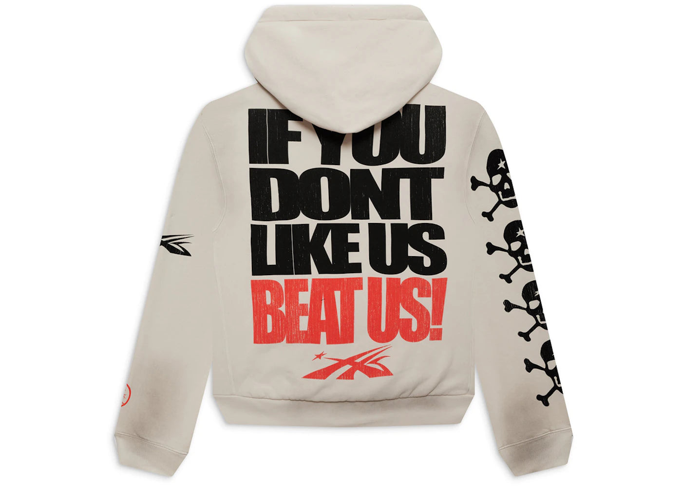 Hellstar Sports If You Don't Like Us Beat Us Hoodie White