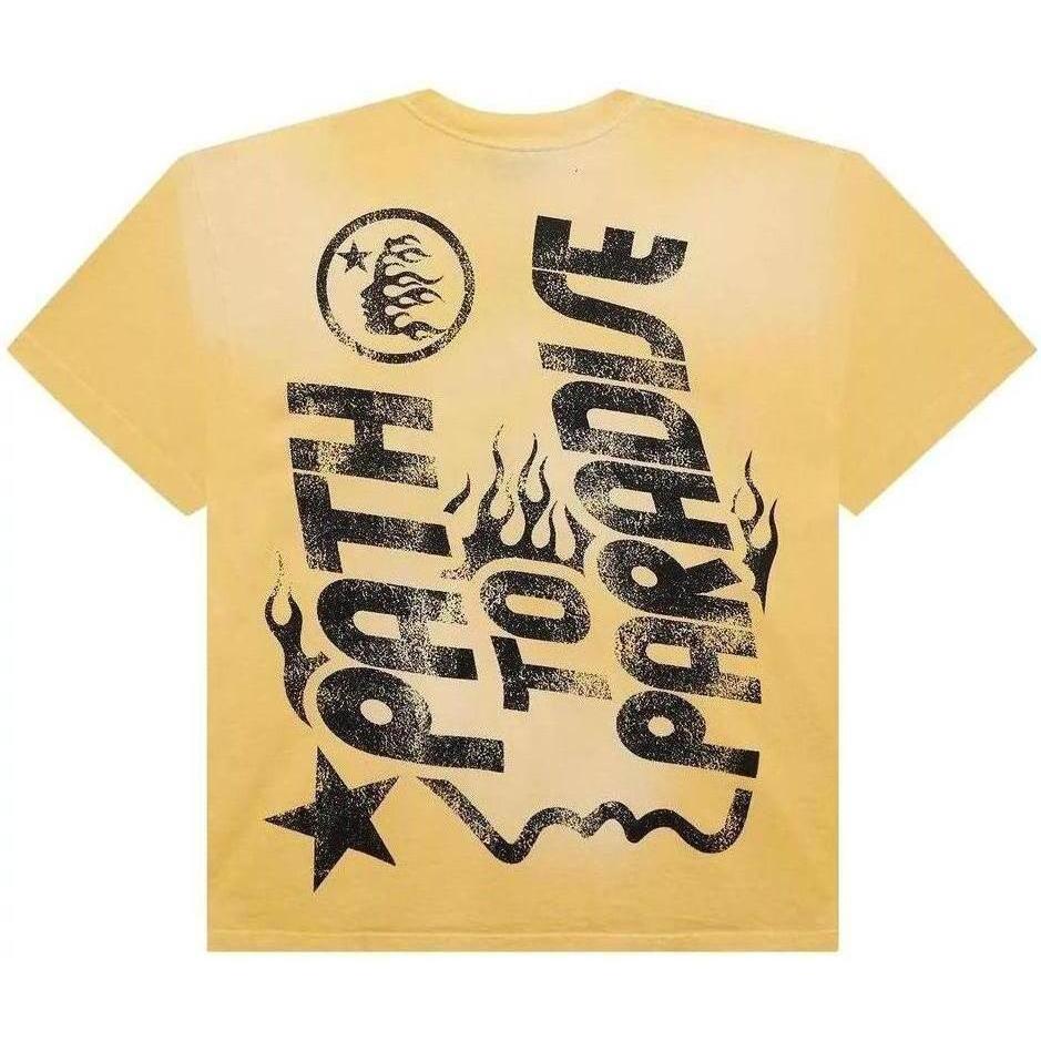 Hellstar Jesus Emblem T-Shirt Yellow