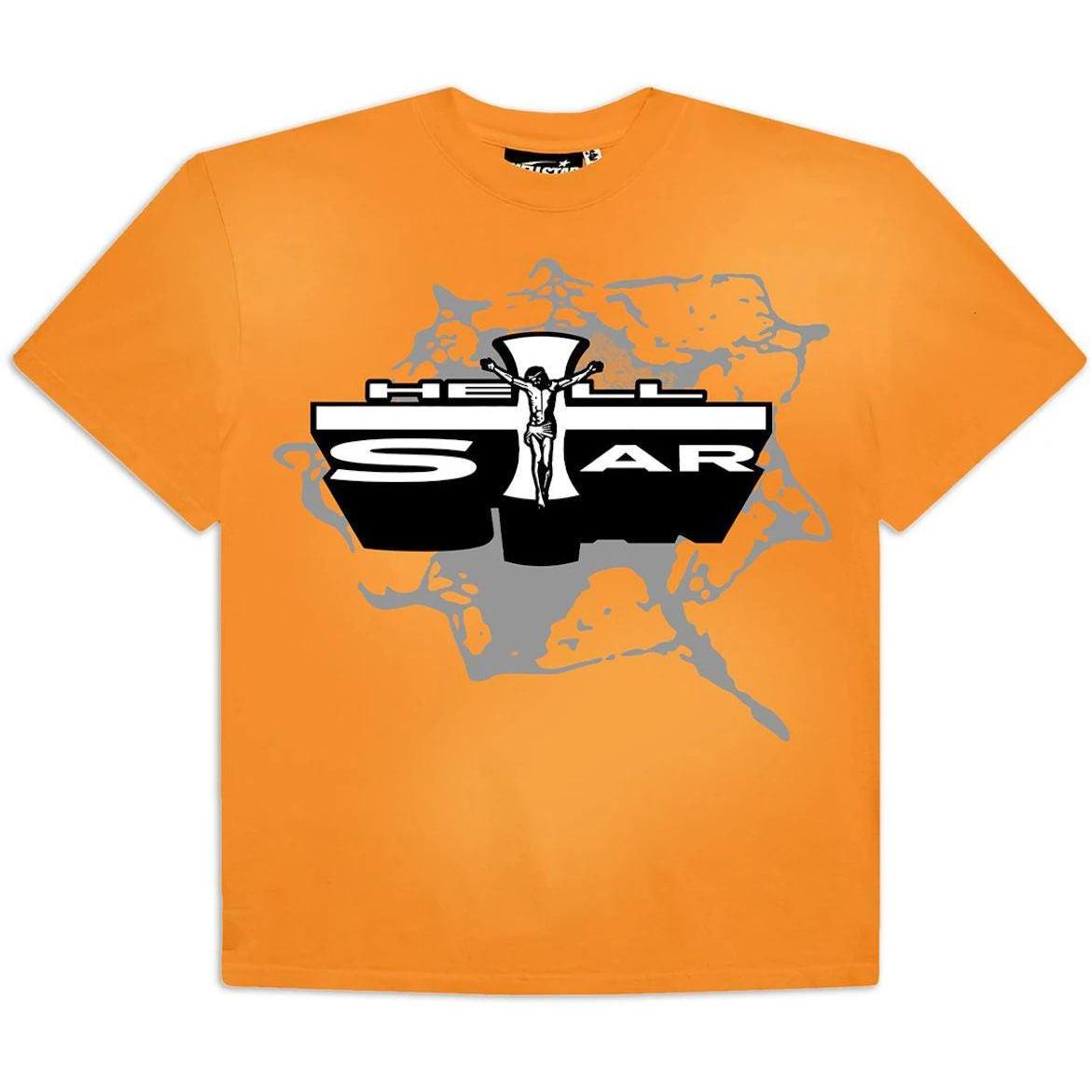 Hellstar Jesus T-Shirt Orange