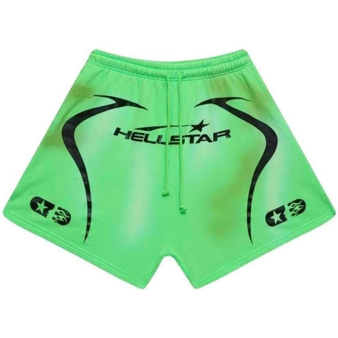 Hellstar Warm Up Shorts Neon Green