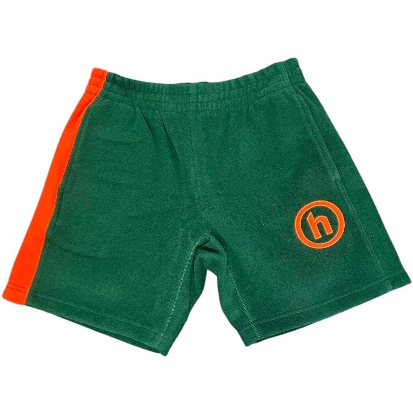 Hidden NY Polar Fleece Shorts Green Orange