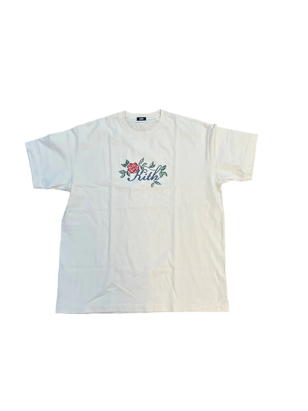 Kith Blue Letters Rose T-Shirt White